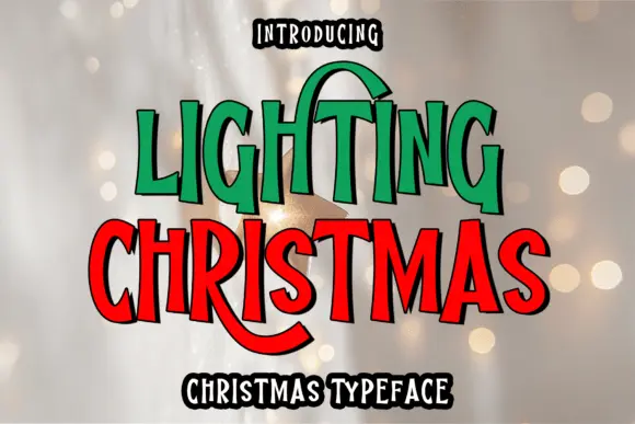 Lighting Christmas Font