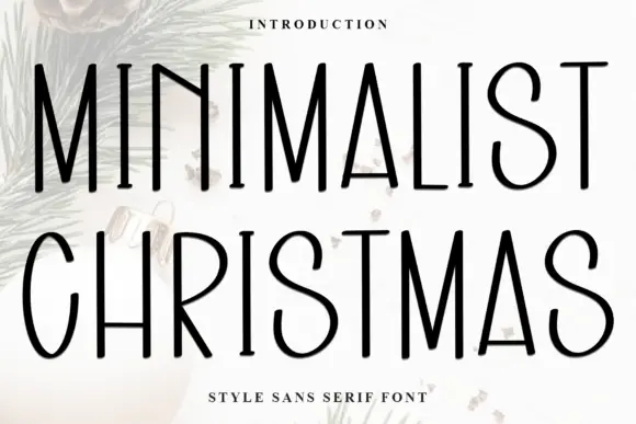 Minimalist Christmas Font