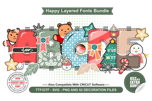 Happy Cristmas Bundle Font