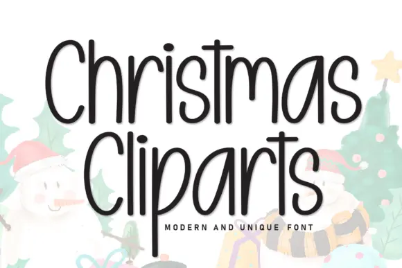 Christmas Cliparts Font