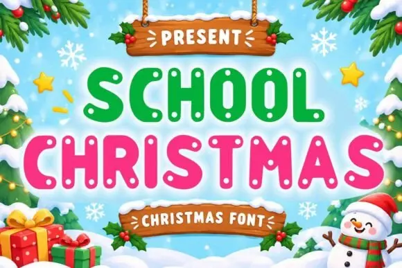 School Christmas Font