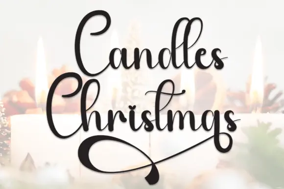 Candles Christmas Font