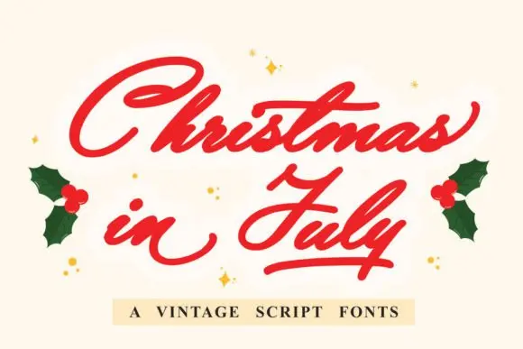 Christmas in July Font