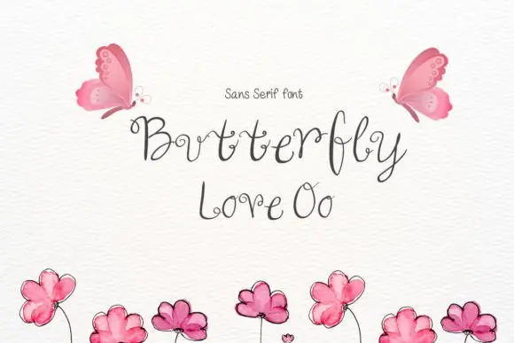 Butterfly Love Oo Font