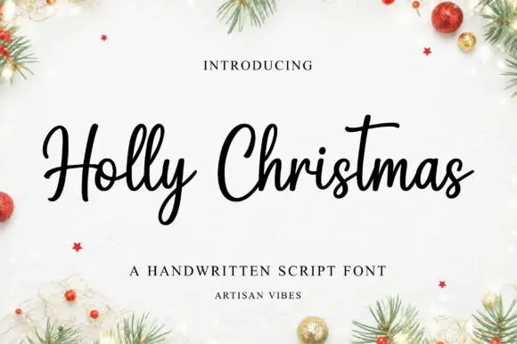 Holly Christmas Font
