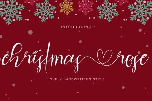 Christmas Rose Font