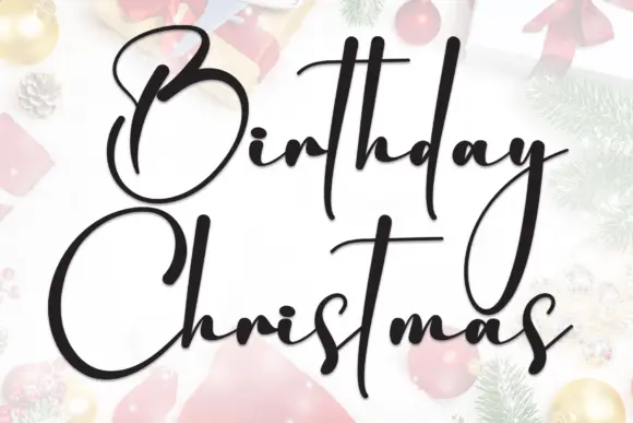 Birthday Christmas Font