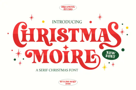 Christmas Moire Font