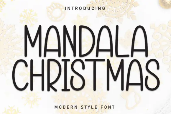 Mandala Christmas Font