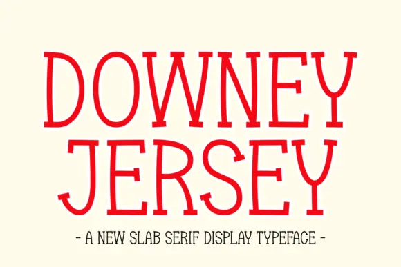 Downey Jersey Font