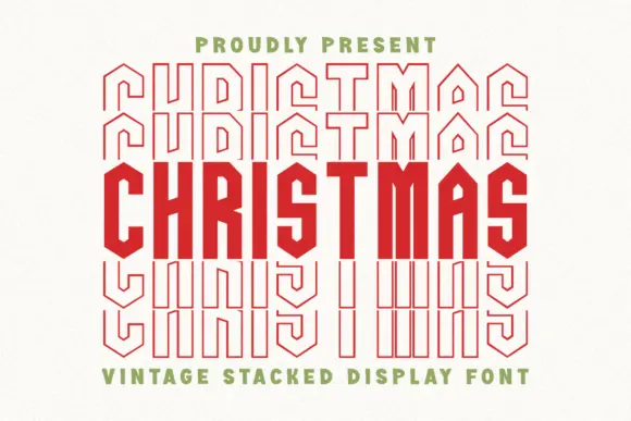 Christmas Stacked Font