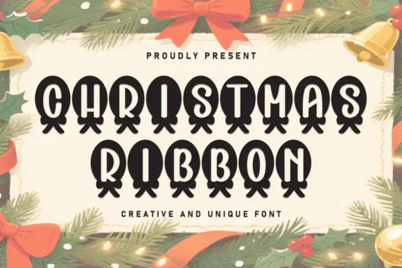Christmas Ribbon Font