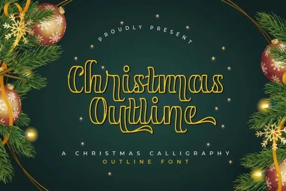 Christmas Outline Font