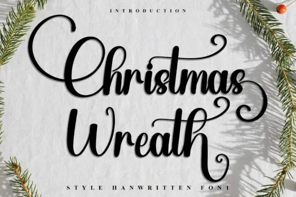 Christmas Wreath Font