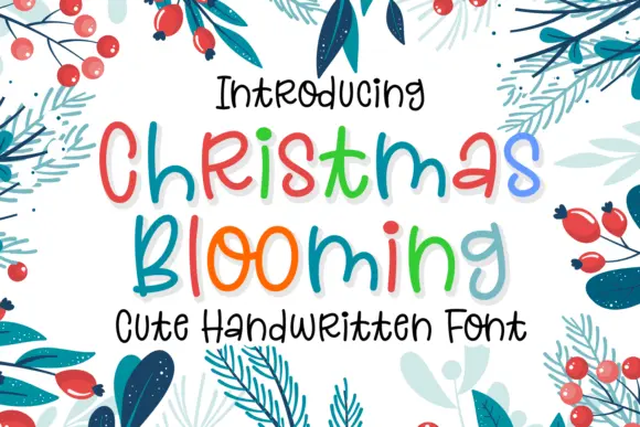 Christmas Blooming Font