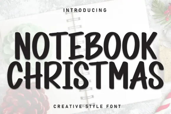 Notebook Christmas Font