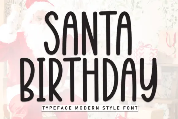 Santa Birthday Font