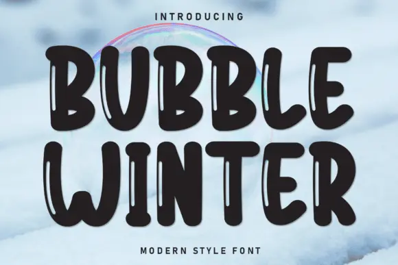 Bubble Winter Font