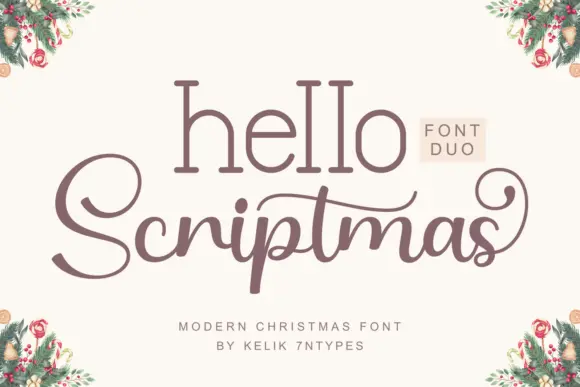 Hello Scriptmas Duo Font Font