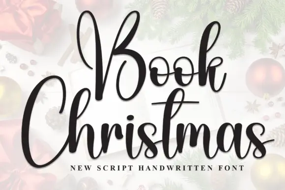 Book Christmas Font