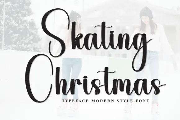 Skating Christmas Font