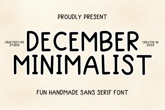 December Minimalist Font