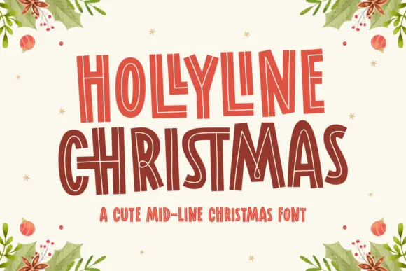 Hollyline Christmas Font
