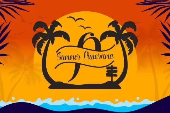 Summer Panorama Monogram Font