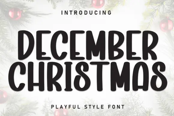 December Christmas Font