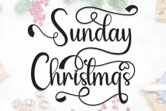 Sunday Christmas Font