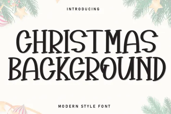 Christmas Background Font